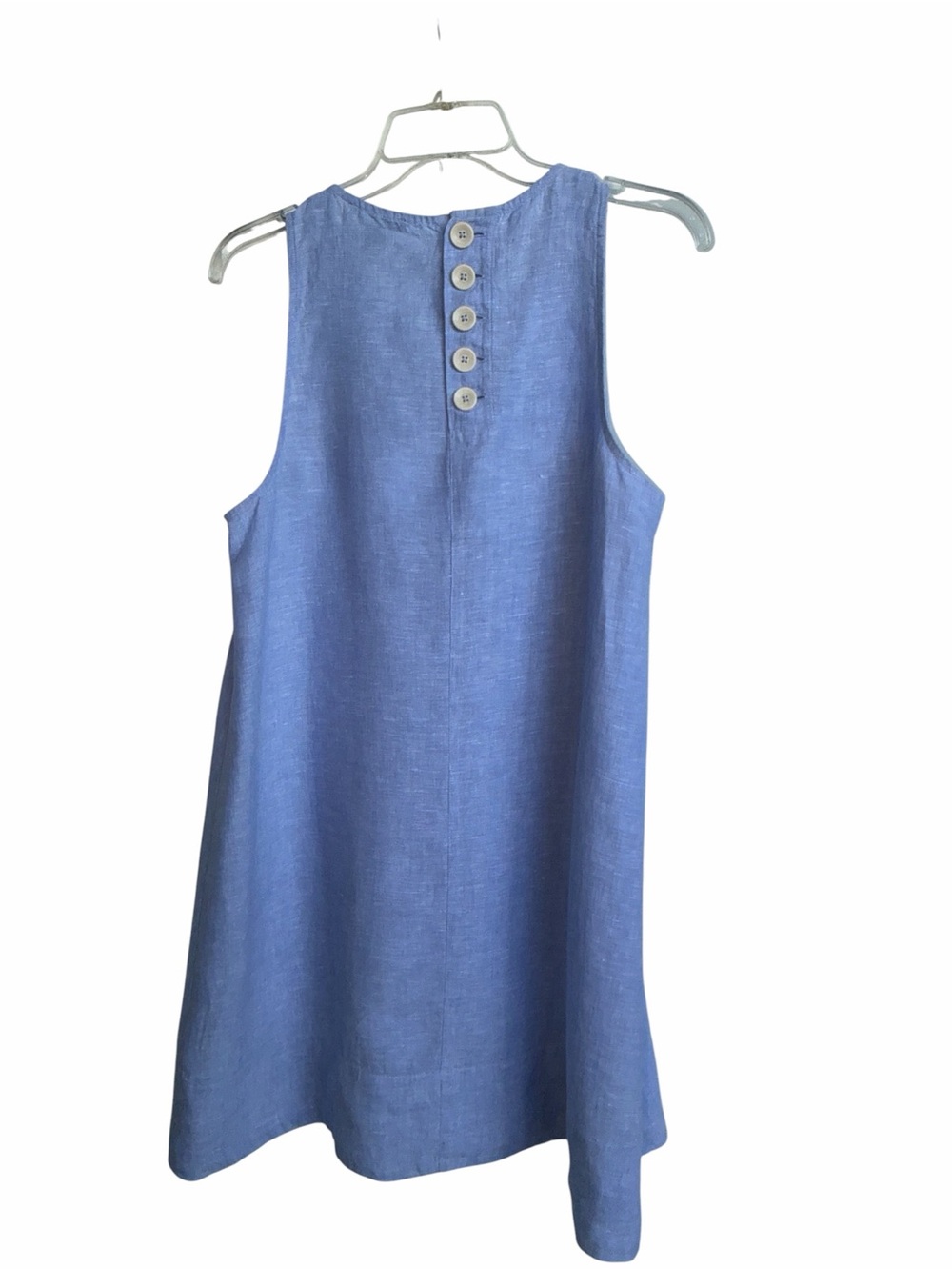 J. Crew Soft Light Blue Sleeveless Linen-Blend Shift Tank size Small NWT - Picture 5 of 9
